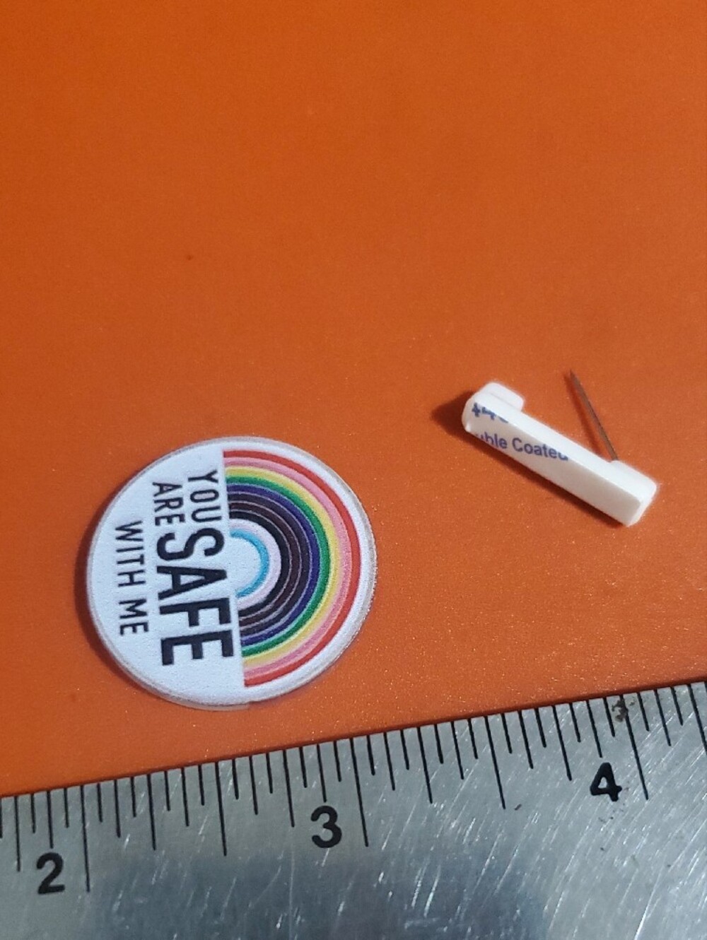 You Are Safe With Me Rainbow Pride Pin - Picture 3 of 3